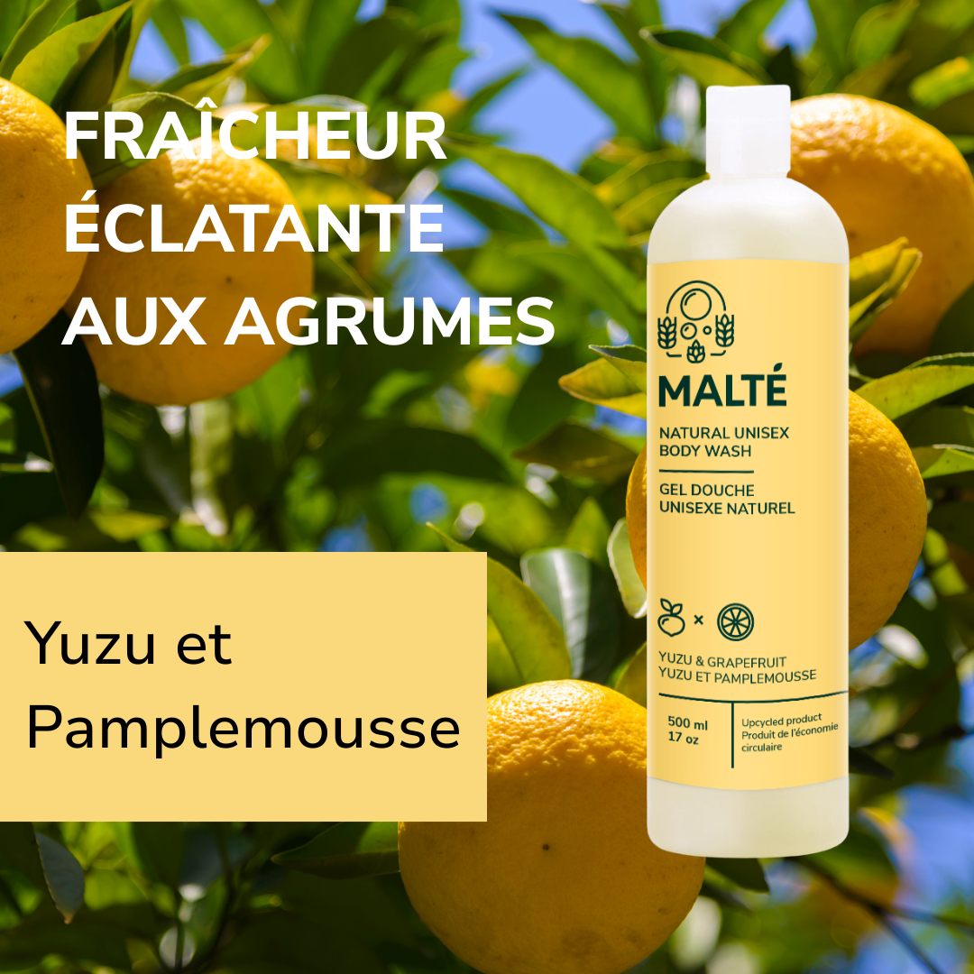 Gel douche unisexe naturel - Yuzu et Pamplemousse