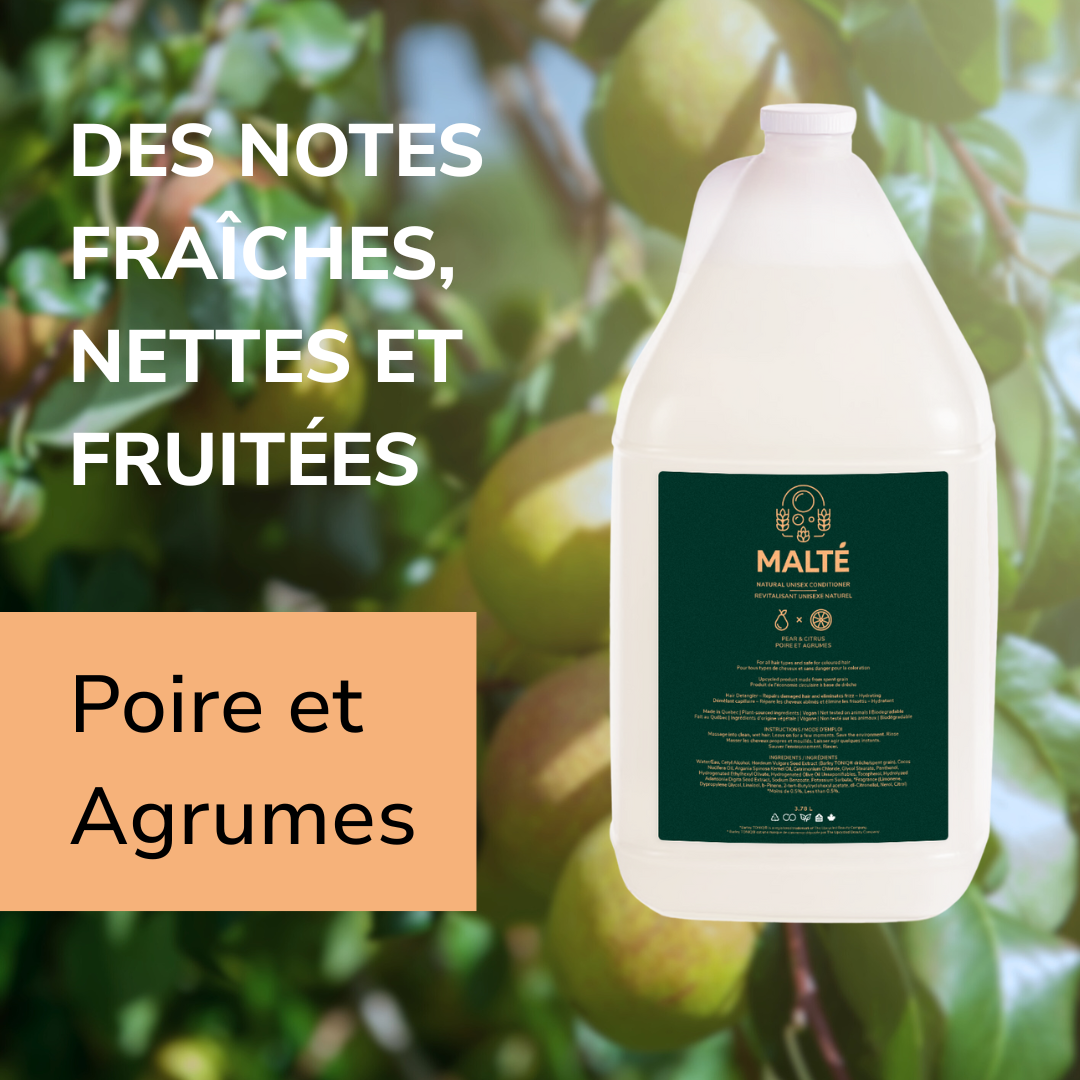Revitalisant unisexe naturel hydratant et démêlant (Poire et Agrumes) - 3.78L