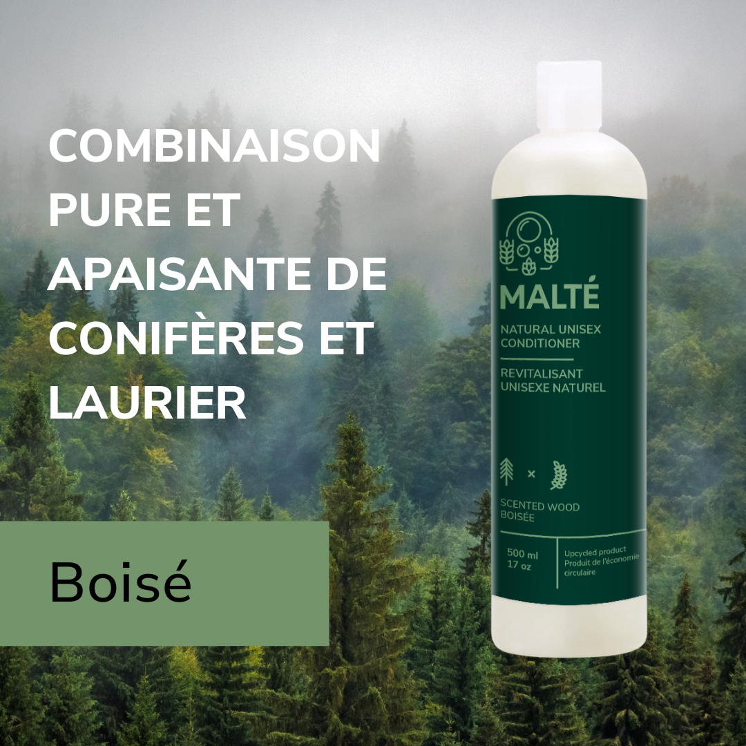 Revitalisant unisexe naturel hydratant et démêlant - Boisé