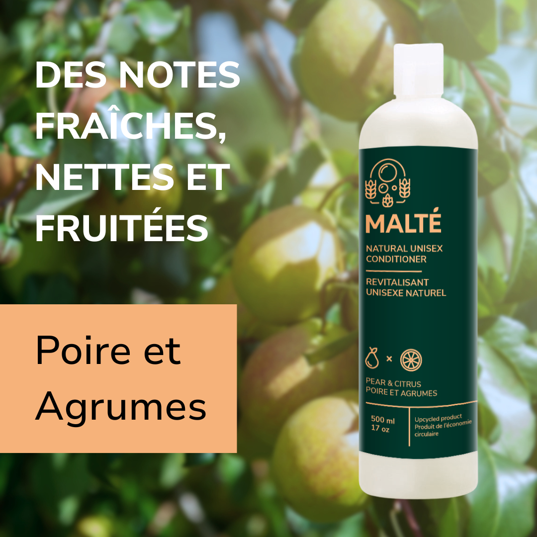Revitalisant unisexe naturel hydratant et démêlant - Poire et Agrumes