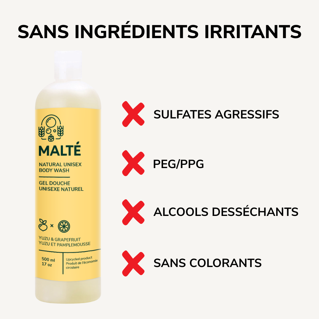 Gel douche unisexe naturel - Yuzu et Pamplemousse