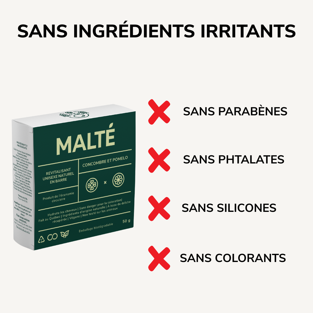 Revitalisant unisexe naturel hydratant et démêlant - Concombre & Pomelo
