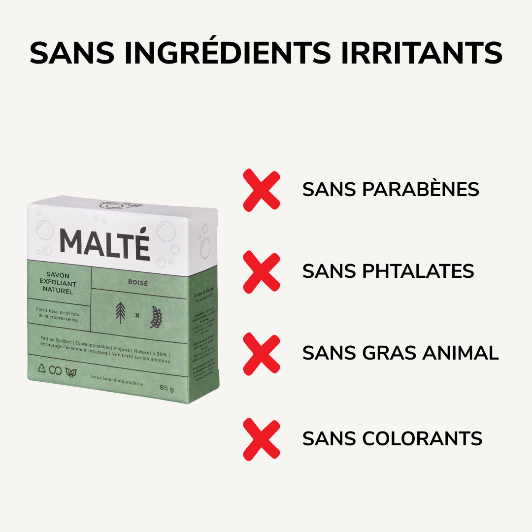 Savon naturel hydratant et exfoliant - Boisé