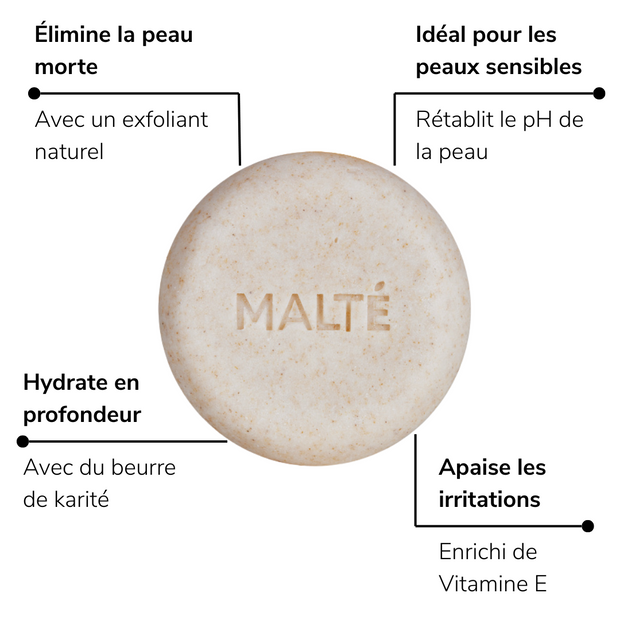 Savon naturel hydratant et exfoliant - Boisé