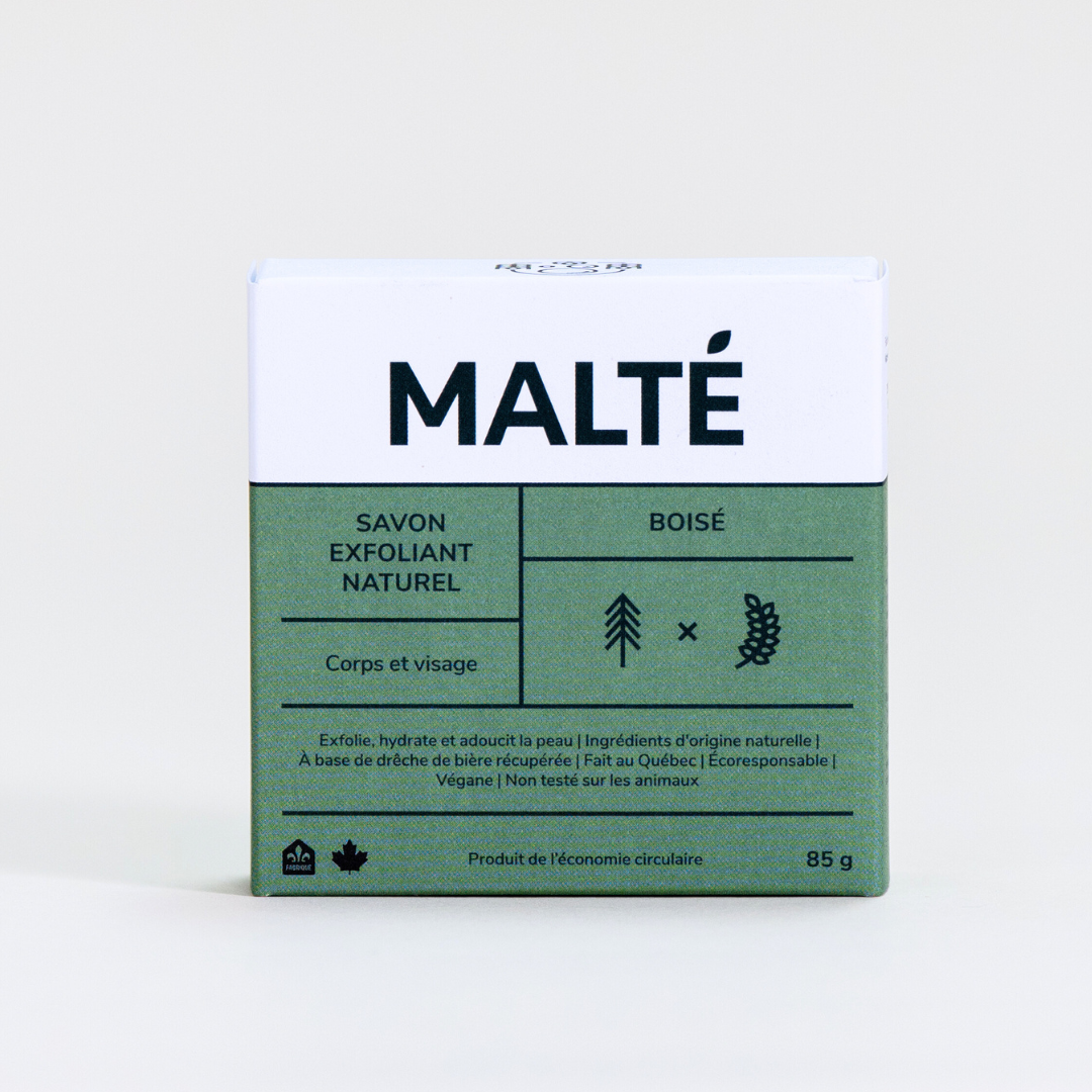 Savon naturel hydratant et exfoliant - Boisé