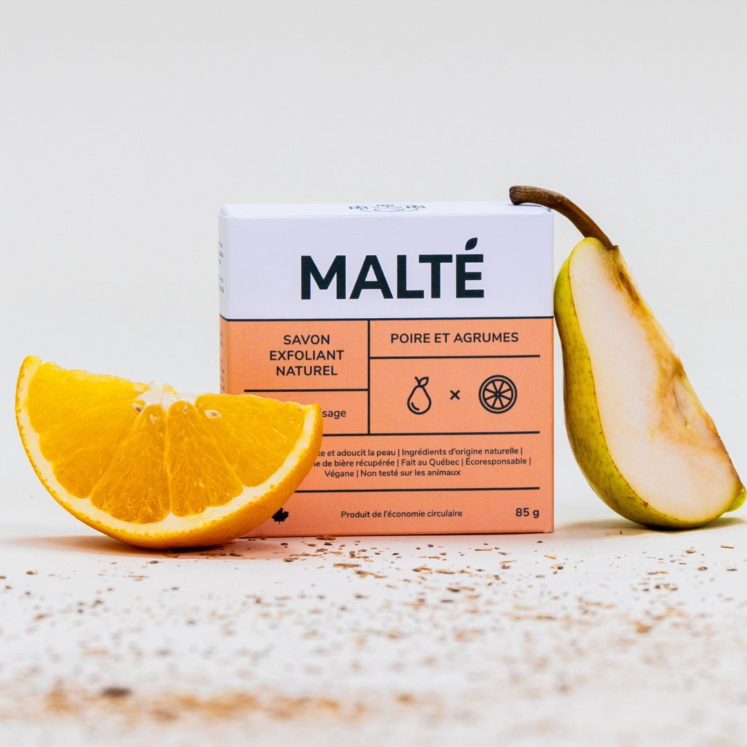 Savon naturel hydratant et exfoliant - Poire et Agrumes